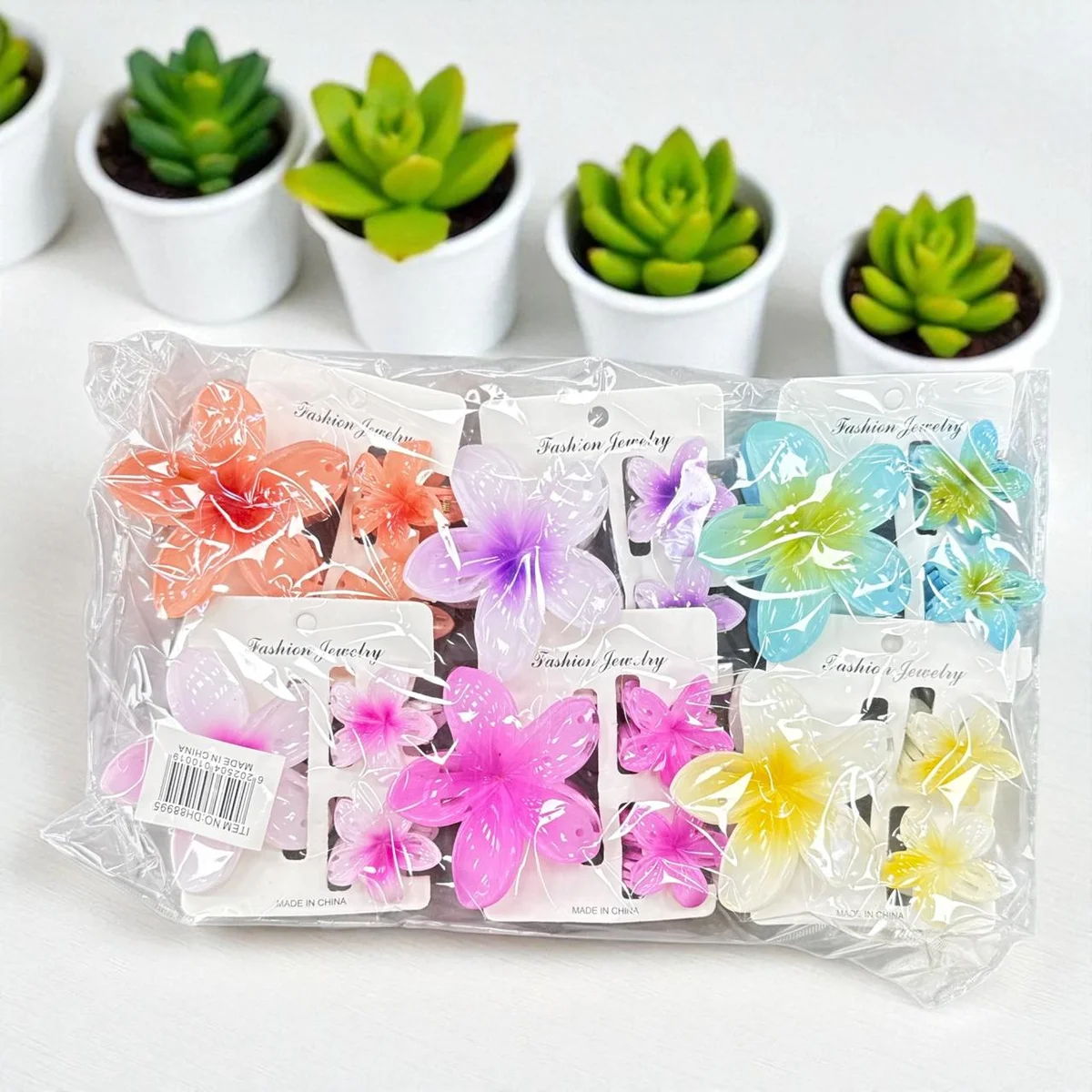 P*6 BROCHES FLORES X3