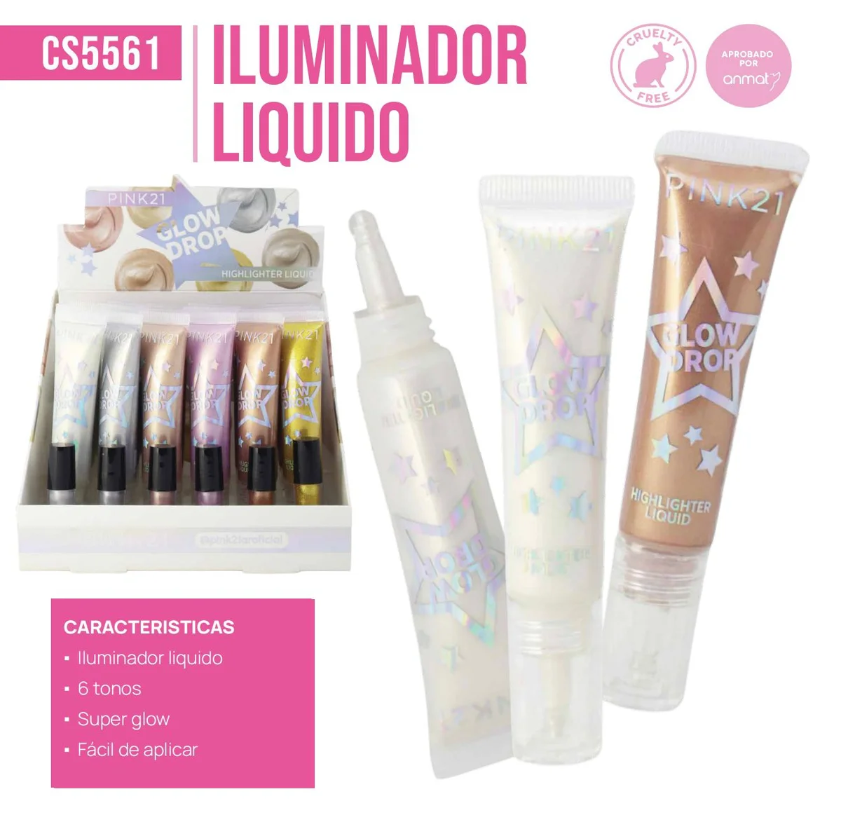 C*24 HIGHLIGHTER LIQUID PINK21