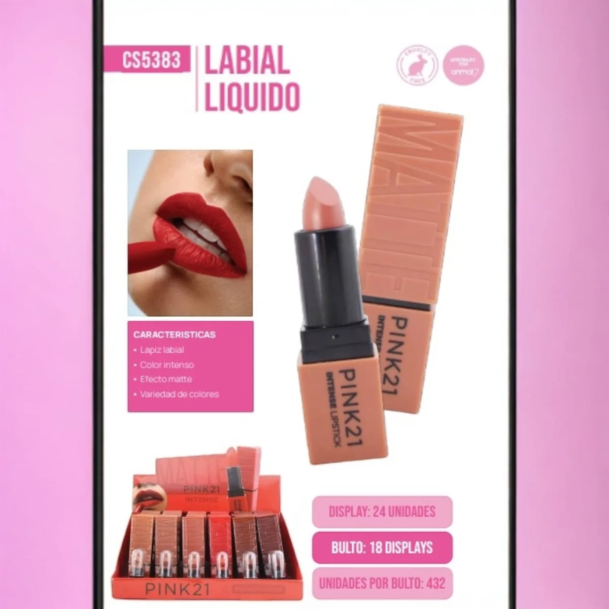 C*24 LIP STICK PINK21