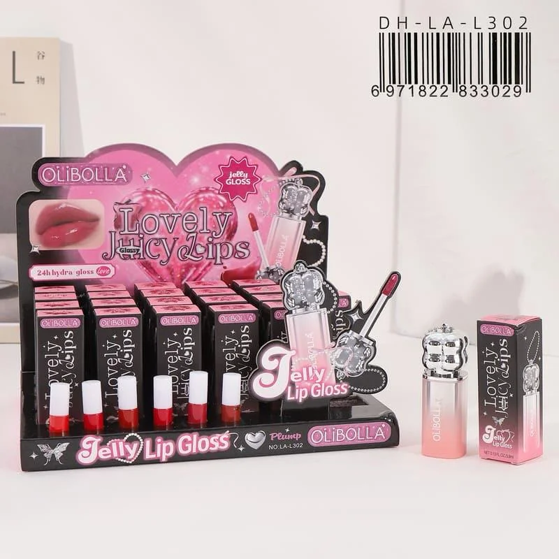 C*24 JELLY LIP GLOSS OLIBOLLA DH-LA-L302/33029 - Image 1 JELLY LIP GLOSS LOVELY  OLIBOLLA